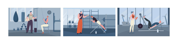 健身房运动器械用于运动的设备图片下载