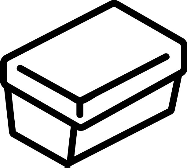 矩形午餐盒图标轮廓图片下载