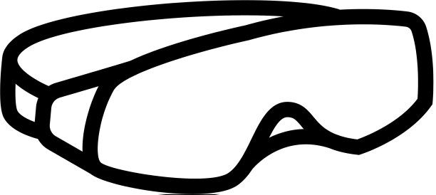 保护面罩游泳图标轮廓图片下载