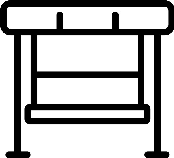 具有可靠支架图标的悬挂工作台图片下载