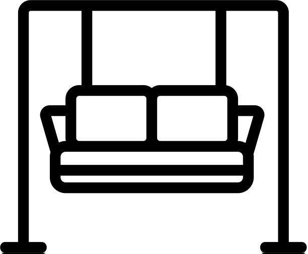 挂沙发与枕头图标轮廓图片下载