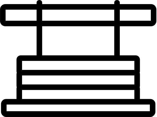 木制挂长凳前视图图标图片下载