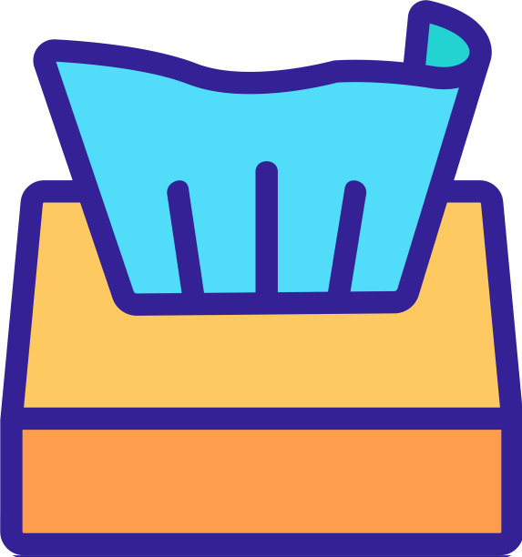 拉伸餐巾盒图标轮廓图片下载