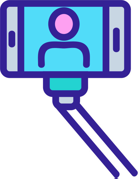 在手机图标轮廓上显示人的自拍图片下载