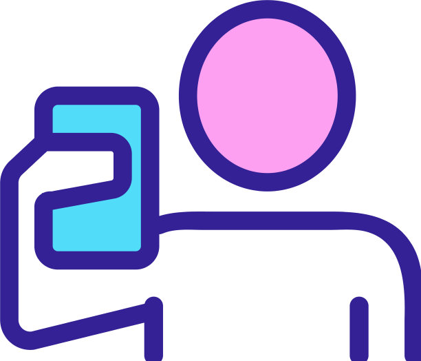 手持自拍相机图标轮廓的男子图片下载