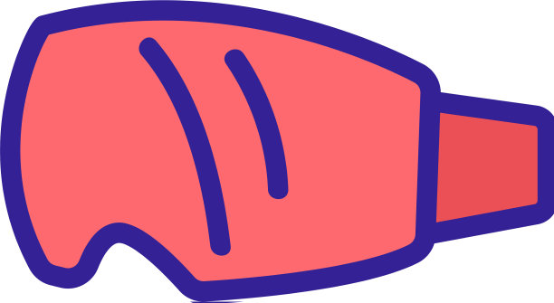 防护潜水片面具图标轮廓图片下载