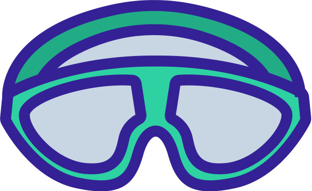 安全眼镜游泳图标轮廓图片下载