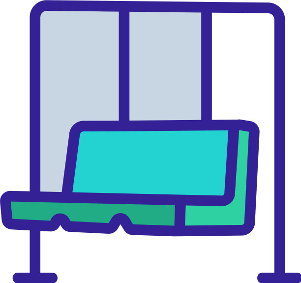 吊秋千在形式沙发图标轮廓图片下载