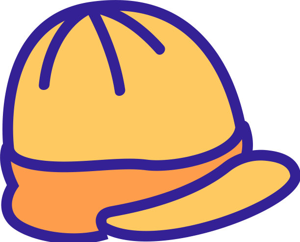 帽子与遮阳板俯视图图标轮廓图片下载