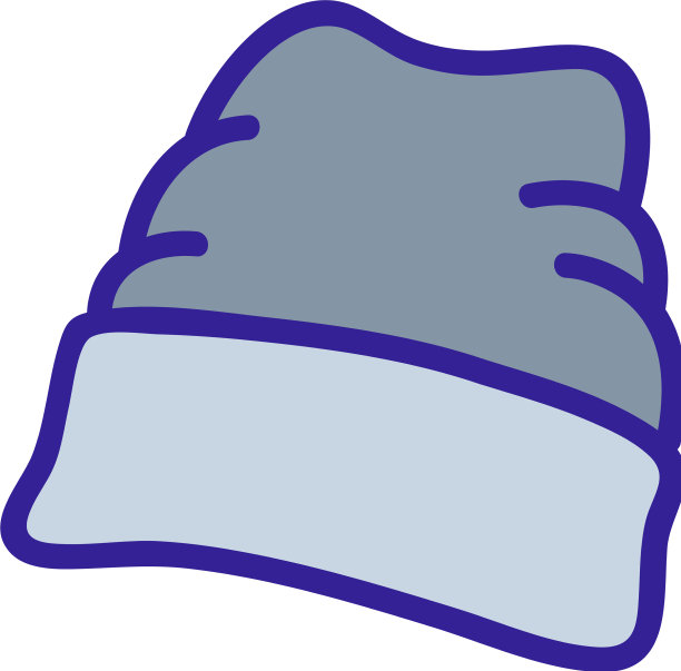 宽翻领无檐帽图标轮廓图片下载