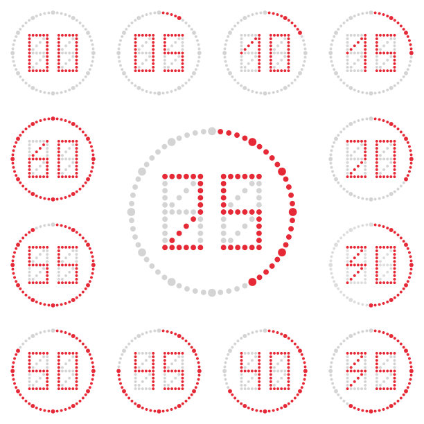 数字定时器矩阵样式图片下载