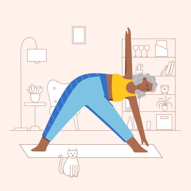 瑜伽平坦健康生活方式图片下载