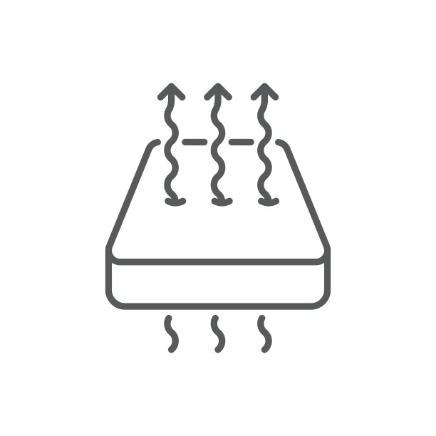 透气床垫图标符号孤立在白色图片下载