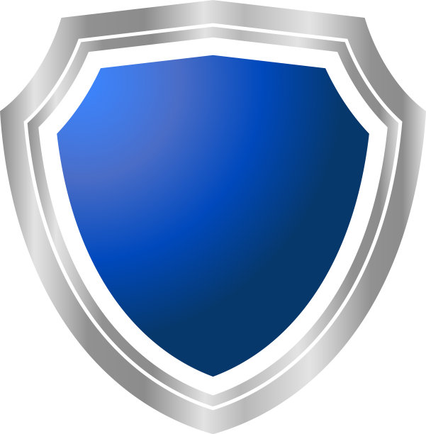 彩色渐变盾徽图片下载