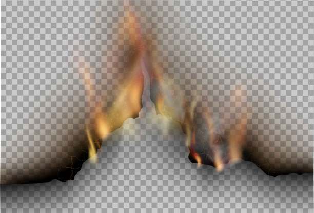 透明设计用火烧模板撕纸图片下载