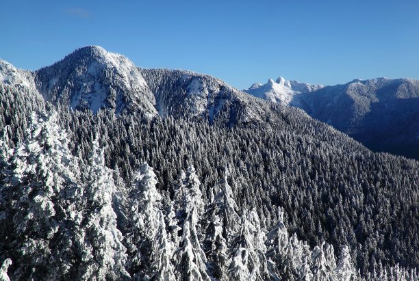 鸟瞰松鸡山的狮子峰图片下载