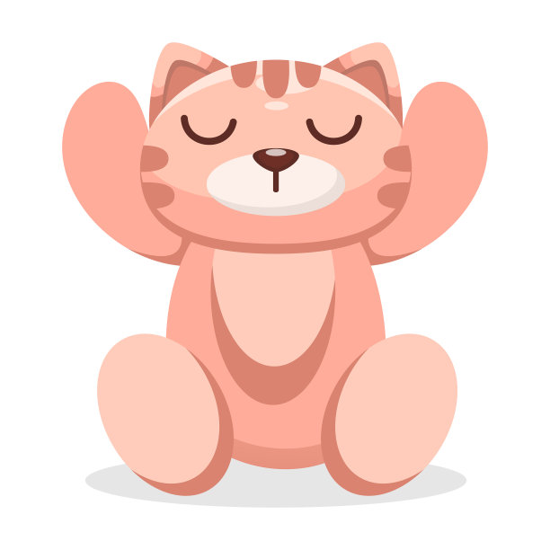 可爱的猫吉祥物卡通图片下载