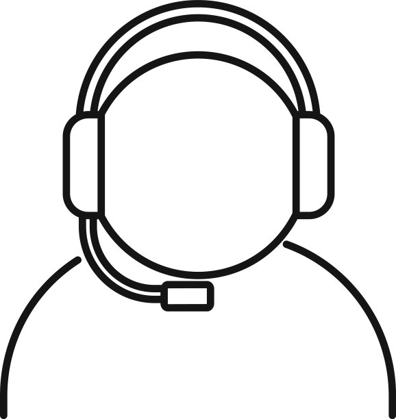 呼叫中心工作人员图标轮廓风格图片下载
