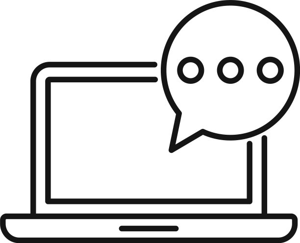 笔记本聊天图标轮廓风格图片下载