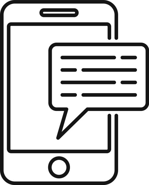 企业智能手机聊天图标轮廓风格图片下载