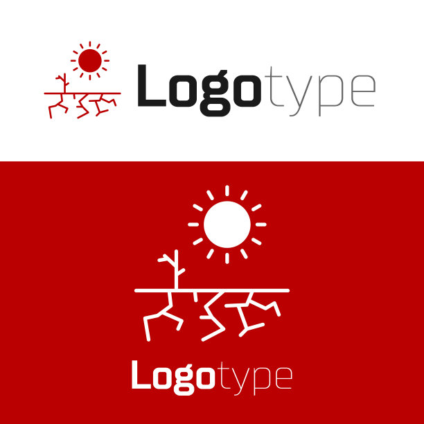 红色干旱图标孤立在白色背景图片下载