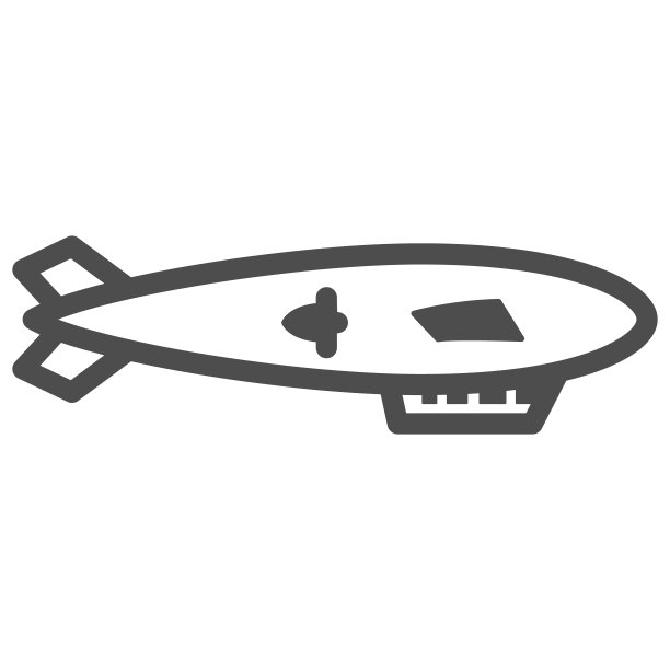 飞艇线图标，气球节概念，白色背景上的航空运输标志，飞艇图标轮廓风格的移动概念和网页设计。矢量图形。图片下载