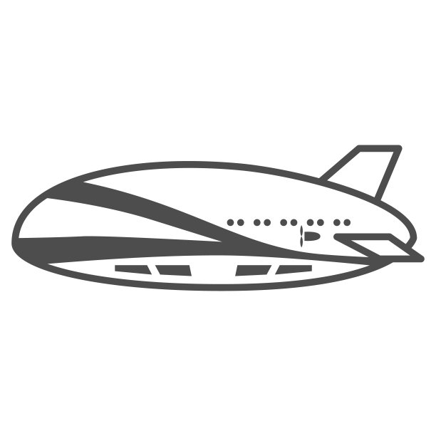 飞艇细线图标，气球节概念，复古热航空运输标志在白色的背景，飞艇图标在轮廓风格的移动概念和网页设计。矢量图形。图片下载