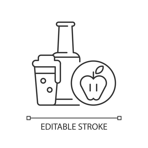 苹果酒像素完美的线性图标图片下载