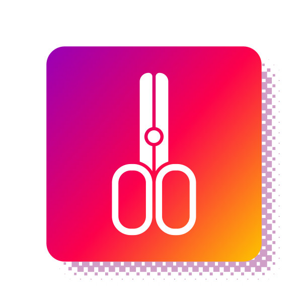 白色剪刀发型师图标孤立在白色图片下载