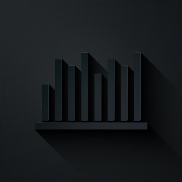 剪纸饼图信息图图标孤立上图片下载