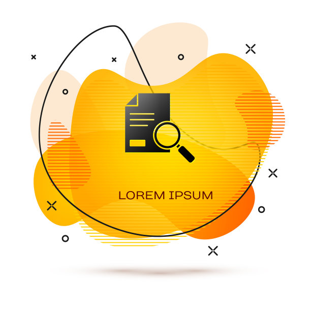 黑色文档，搜索图标孤立在白色上图片下载