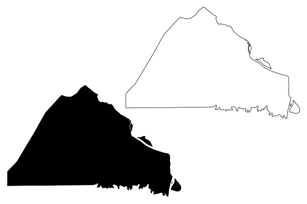 密苏里州佩里县(U.S. County, United States, USA, U.S.)地图矢量插图，涂鸦素描佩里县地图图片下载