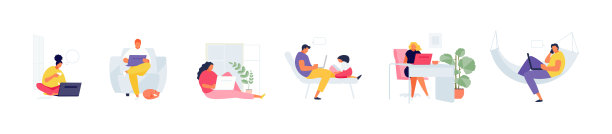 还有在家远程工作的人，学生图片下载