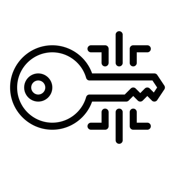 数字键图标。加密货币私钥符号。图片下载