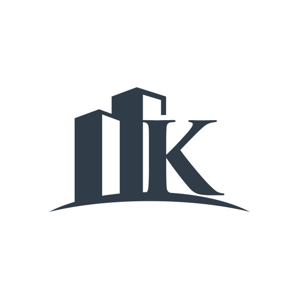 首字母与建筑矢量股票插图设计模板。图片下载