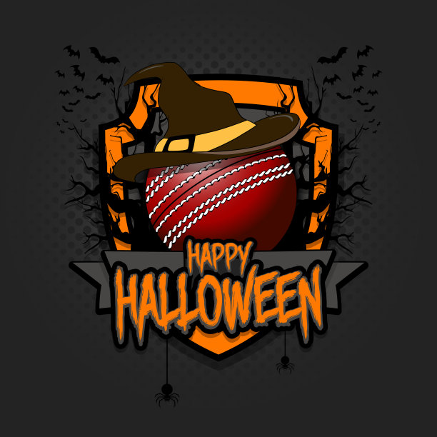 带女巫帽的板球，万圣节快乐图片下载