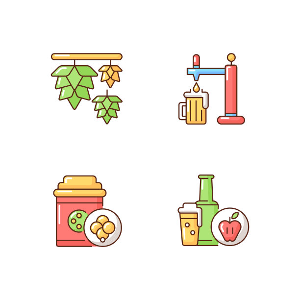 啤酒饮品RGB颜色图标设置图片下载