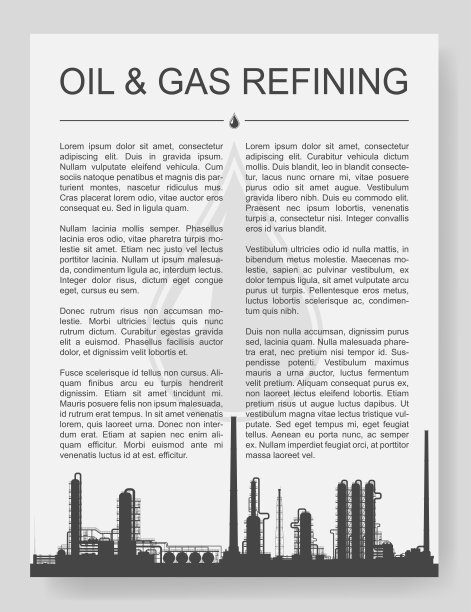 石油和天然气炼油厂或化工厂轮廓图片下载