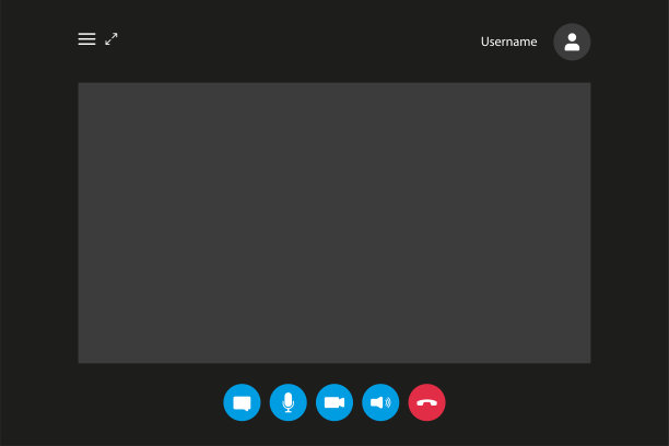 视频通话窗口。平面设计。技术的概念。矢量插图概念。图片下载