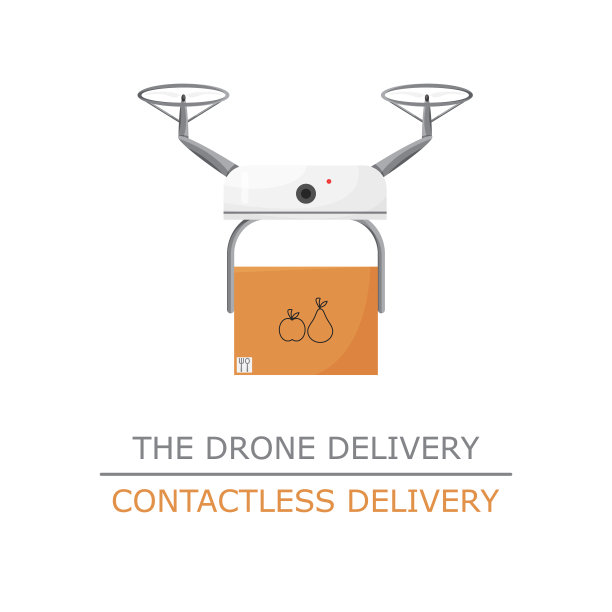 无人机的非接触式交付图片下载
