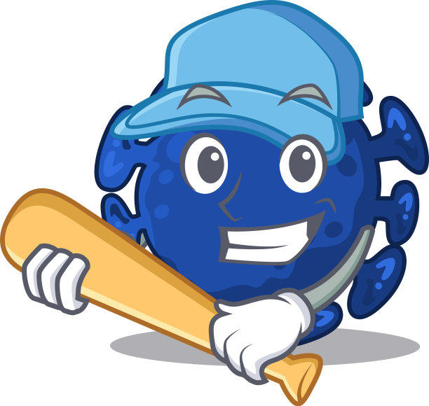 图片链球菌打棒球的卡通图片下载