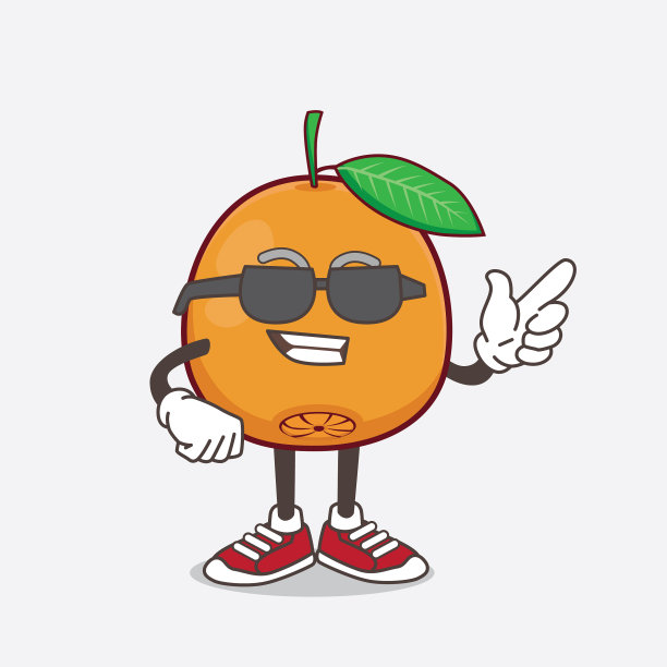 脐橙的卡通吉祥物人物穿着图片下载
