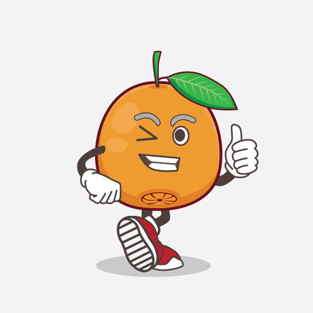 脐橙卡通吉祥物人物制作图片下载