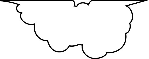 可爱的卡通云语音泡泡连接图片下载