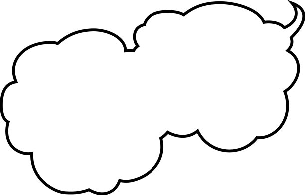 可爱的卡通云语音泡泡连接图片下载