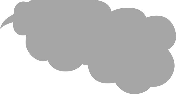 可爱的卡通云云语音泡泡连接图片下载