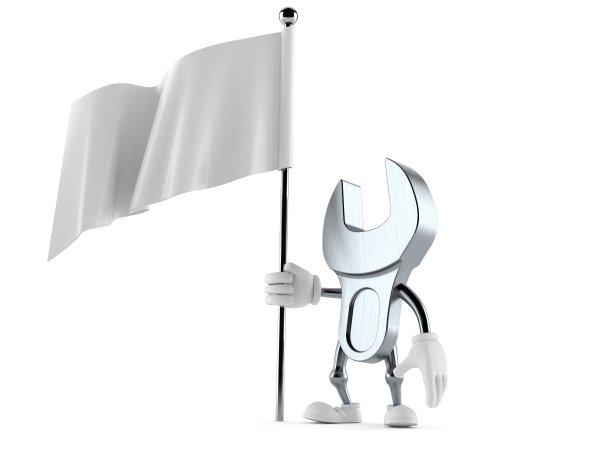 扳手字符持有空白标志图片下载