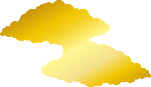 金色的日本云彼此相连图片下载