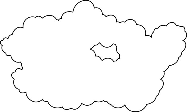 日本云的轮廓彼此相连图片下载