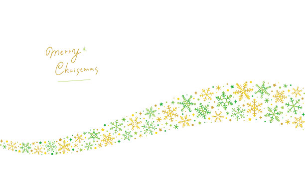 雪花飘飘的插画框架背景，圣诞素材。图片下载